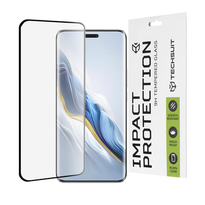 Zaštitna folija za ekran Techsuit za Honor Magic6 Pro, Kaljeno staklo, Full Glue, 111D, Crna