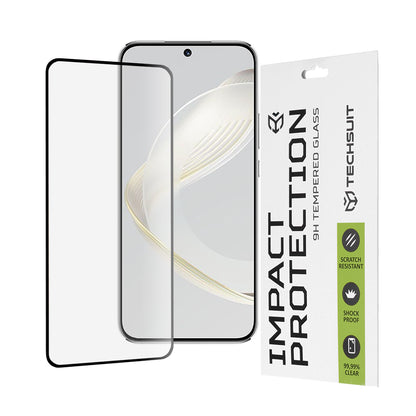 Zaštitna folija za ekran Techsuit za Huawei nova 12s / nova 11, Kaljeno staklo, Full Glue, 111D, Crna