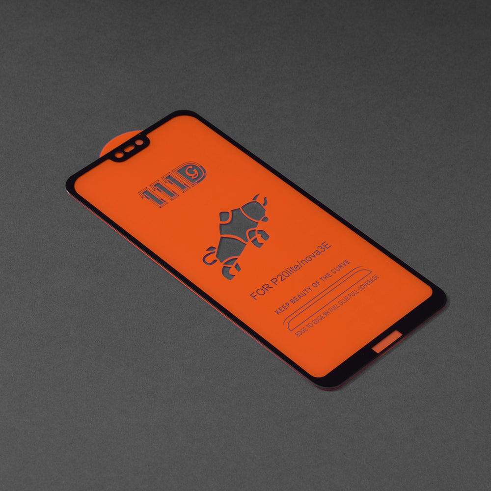 Zaštitna folija za ekran Techsuit za Huawei P20 Lite, kaljeno staklo, Full Glue, 111D, crna