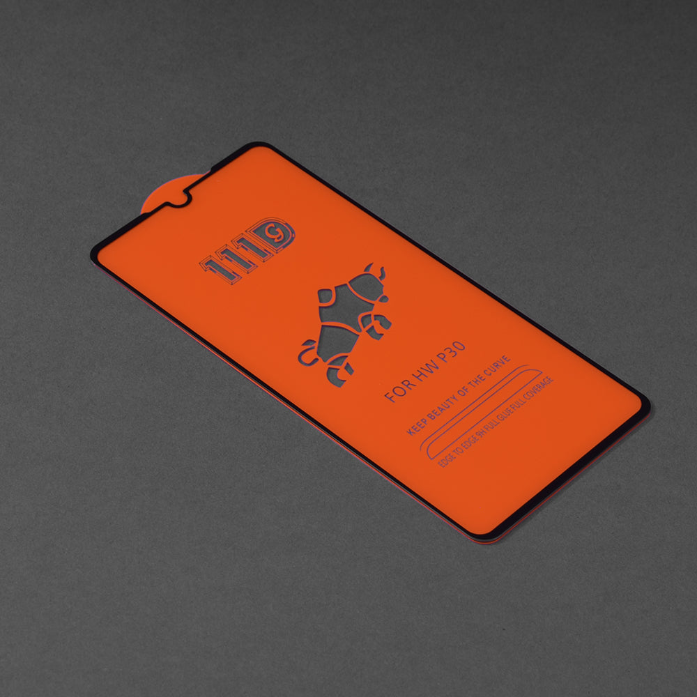 Zaštitna folija za ekran Techsuit za Huawei P30, Kaljeno staklo, Full Glue, 111D, Crna