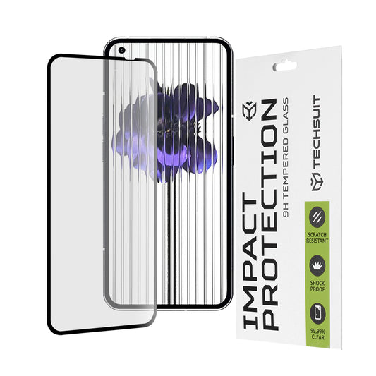 Zaštitna folija za ekran Techsuit za Nothing Phone (1), Kaljeno staklo, Full Glue, 111D, Crna