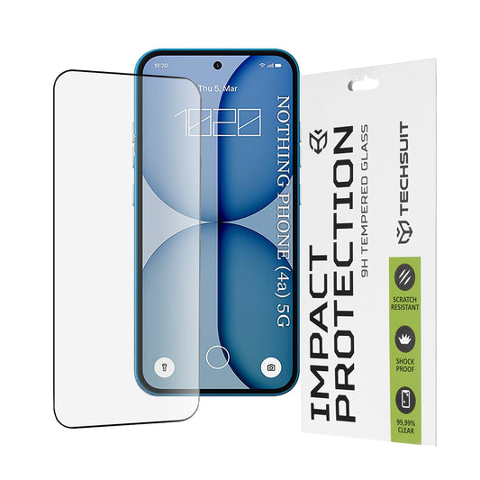Zaštitna folija za ekran Techsuit za Nothing Phone (4a), Kaljeno staklo, Full Glue, 111D, Crna