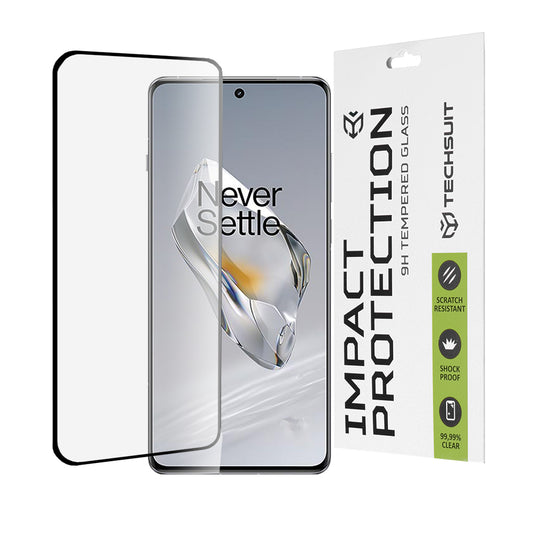 Zaštitna folija za ekran Techsuit za OnePlus 12, Kaljeno staklo, Full Glue, 111D, Crna