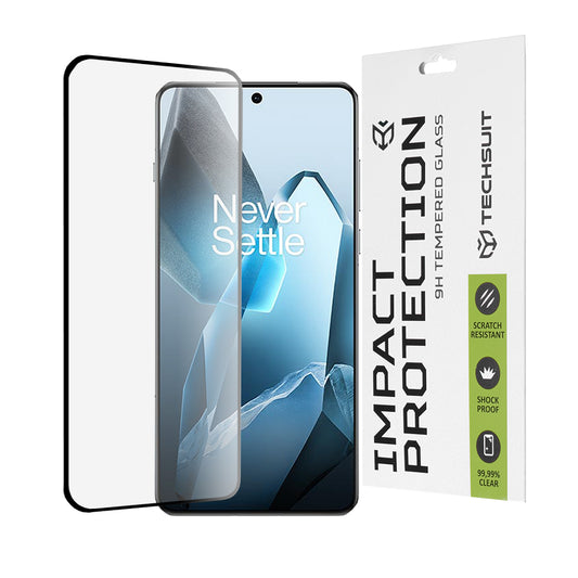 Zaštitna folija za ekran Techsuit za OnePlus 13, Kaljeno staklo, Full Glue, 111D, Crna