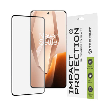 Zaštitna folija za ekran Techsuit za OnePlus 13R, Kaljeno staklo, Full Glue, 111D, Crna