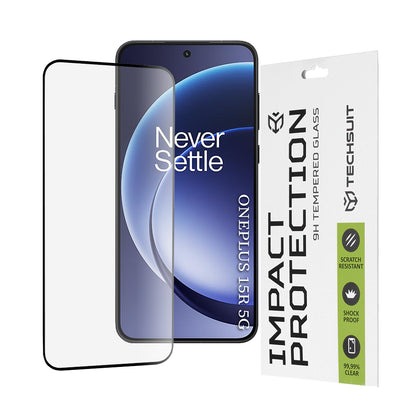 Zaštitna folija za ekran Techsuit za OnePlus 15R, Kaljeno staklo, Full Glue, 111D, Crna