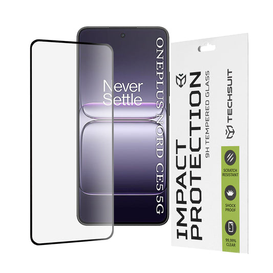 Zaštitna folija za ekran Techsuit za OnePlus Nord CE5, Kaljeno staklo, Full Glue, 111D, Crna