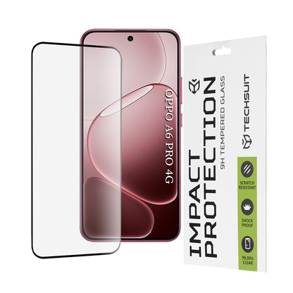 Zaštitna folija za ekran Techsuit za Oppo A6 Pro 5G / A6 Pro 4G, Kaljeno staklo, Full Glue, 111D, Crna