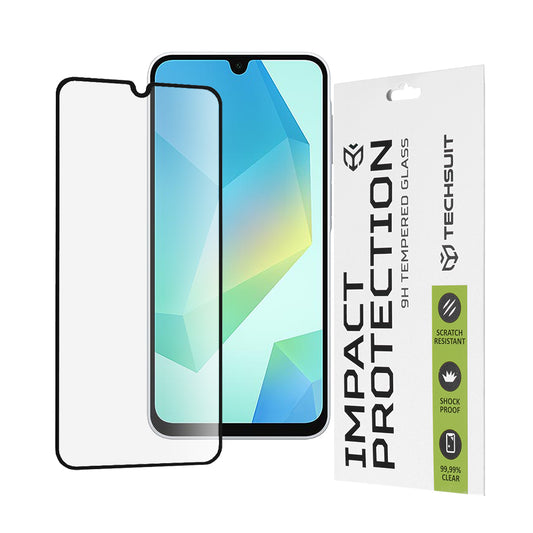 Zaštitna folija za ekran Techsuit za Samsung Galaxy A17 4G / A17 5G / A16 5G A166 / A16 4G A165, Kaljeno staklo, Full Glue, 111D, Crna