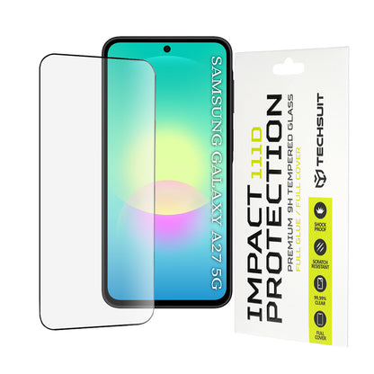 Zaštitna folija za ekran Techsuit za Samsung Galaxy A27 5G, Kaljeno staklo, Full Glue, 111D, Crna