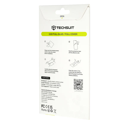 Zaštitna folija za ekran Techsuit za Samsung Galaxy A27 5G, Kaljeno staklo, Full Glue, 111D, Crna