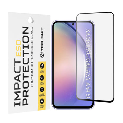 Zaštitna folija za ekran Techsuit za Samsung Galaxy A54 A546, Kaljeno staklo, Full Glue, Crna