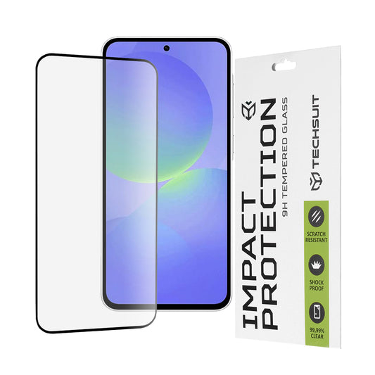 Zaštitna folija za ekran Techsuit za Samsung Galaxy A56 A566 / A36 A366, Kaljeno staklo, Full Glue, 111D, Crna