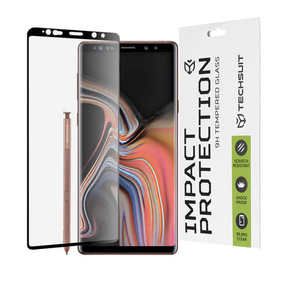 Zaštitna folija za ekran Techsuit za Samsung Galaxy Note 9 N960, Kaljeno staklo, Full Glue, 111D, Crna