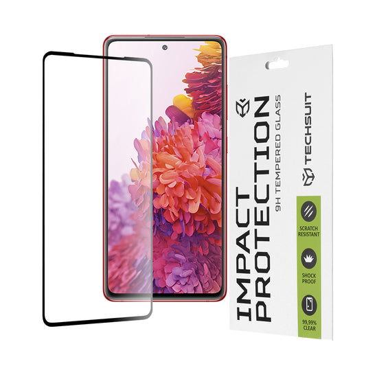 Zaštitna folija za ekran Techsuit za Samsung Galaxy S20 FE 2022 G781 / S20 FE 5G G781 / S20 FE G780, Kaljeno staklo, Full Glue, 111D, Crna
