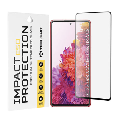 Zaštitna folija za ekran Techsuit za Samsung Galaxy S20 FE 2022 G781 / S20 FE 5G G781 / S20 FE G780, Kaljeno staklo, Full Glue, Crna