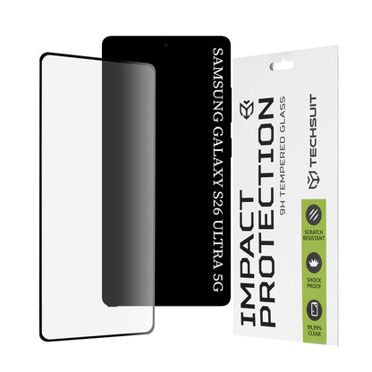 Zaštitna folija za ekran Techsuit za Samsung Galaxy S26 Ultra S948, Kaljeno staklo, Full Glue, 111D, Crna