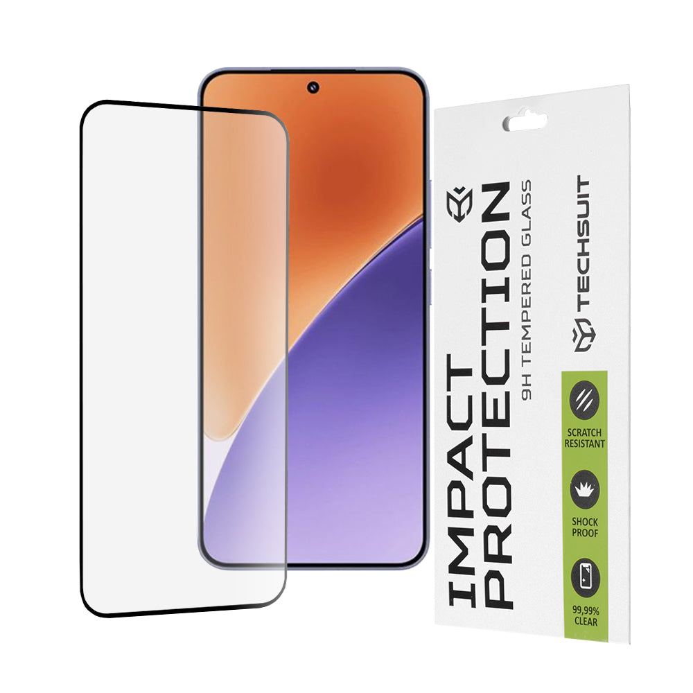 Zaštitna folija za ekran Techsuit za Xiaomi 15, Kaljeno staklo, Full Glue, 111D, Crna