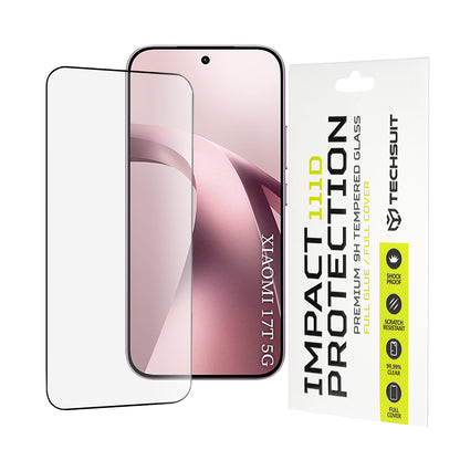 Zaštitna folija za ekran Techsuit za Xiaomi 17T, Kaljeno staklo, Full Glue, 111D, Crna
