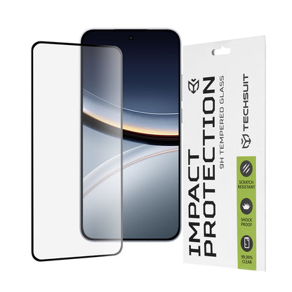 Zaštitna folija za ekran Techsuit za Xiaomi Poco F7, Kaljeno staklo, Full Glue, 111D, Crna