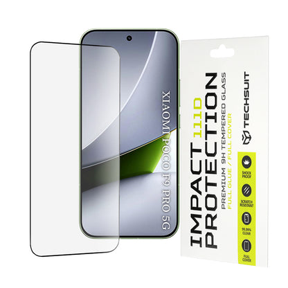 Zaštitna folija za ekran Techsuit za Xiaomi Poco F9 Pro, Kaljeno staklo, Full Glue, 111D, Crna