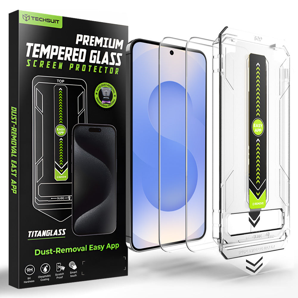 Zaštitna folija za ekran Techsuit TitanGlass CrystalHD za Samsung Galaxy S26 S942, Kaljeno staklo, Full Glue, Set od 2 komada