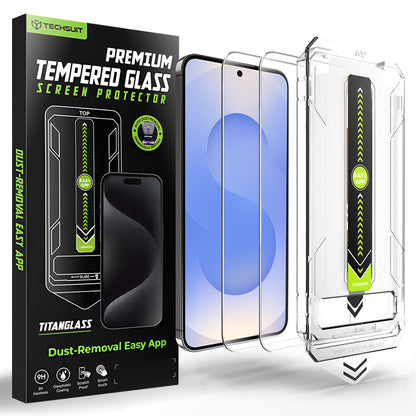Zaštitna folija za ekran Techsuit TitanGlass CrystalHD za Samsung Galaxy S26 S942, Kaljeno staklo, Full Glue, Set od 2 komada