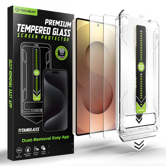 Zaštitna folija za ekran Techsuit TitanGlass CrystalHD za Samsung Galaxy S26 Ultra, Kaljeno staklo, Full Glue, Set od 2 komada