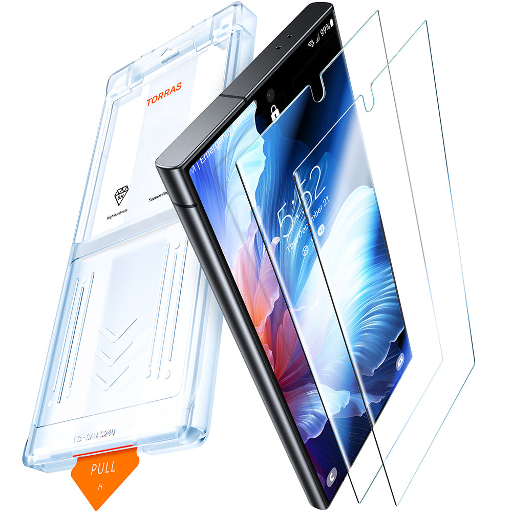 Zaštitna folija za ekran Torras GlassGo Install Master za Google Pixel 9a, Kaljeno staklo, Full Glue, Set od 2 komada