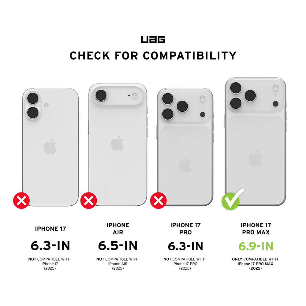 Zaštitna folija za ekran Urban Armor Gear Shield za Apple iPhone 17 Pro Max, Kaljeno staklo, Full Glue, Crna
