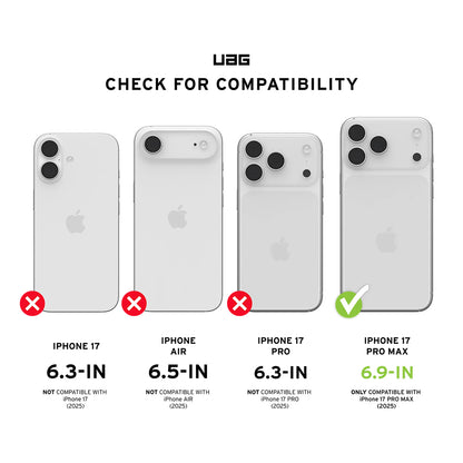 Zaštitna folija za ekran Urban Armor Gear Shield za Apple iPhone 17 Pro Max, Kaljeno staklo, Full Glue, Crna