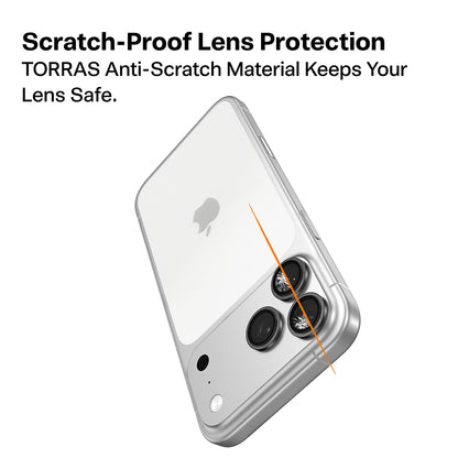 Zaštitna folija za stražnju kameru Torras Lensguard za Apple iPhone 17 Pro Max / 17 Pro, Kaljeno staklo, Narančasta