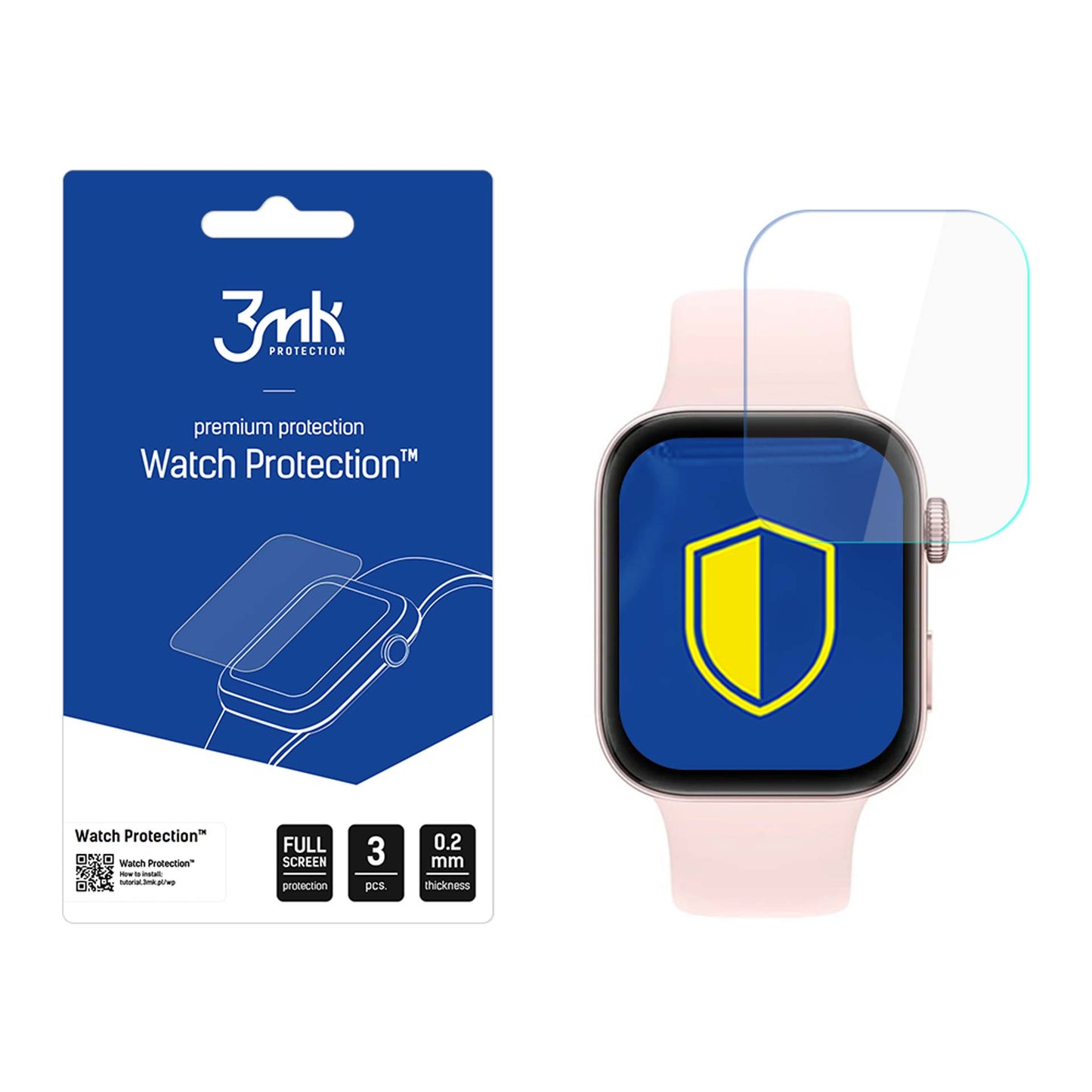 Zaštitna folija 3MK Arc za Huawei Watch Fit 3, Set 3 komada, Plastika