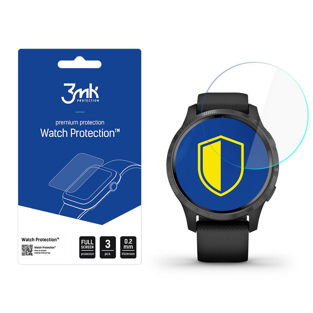 Zaštitna folija 3MK Arc za Garmin Venu 2S, Set 3 komada, Plastika