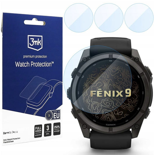 Zaštitna folija 3MK FlexibleGlass za Garmin Fenix 9 51mm, Set 3 komada, Fleksibilno staklo