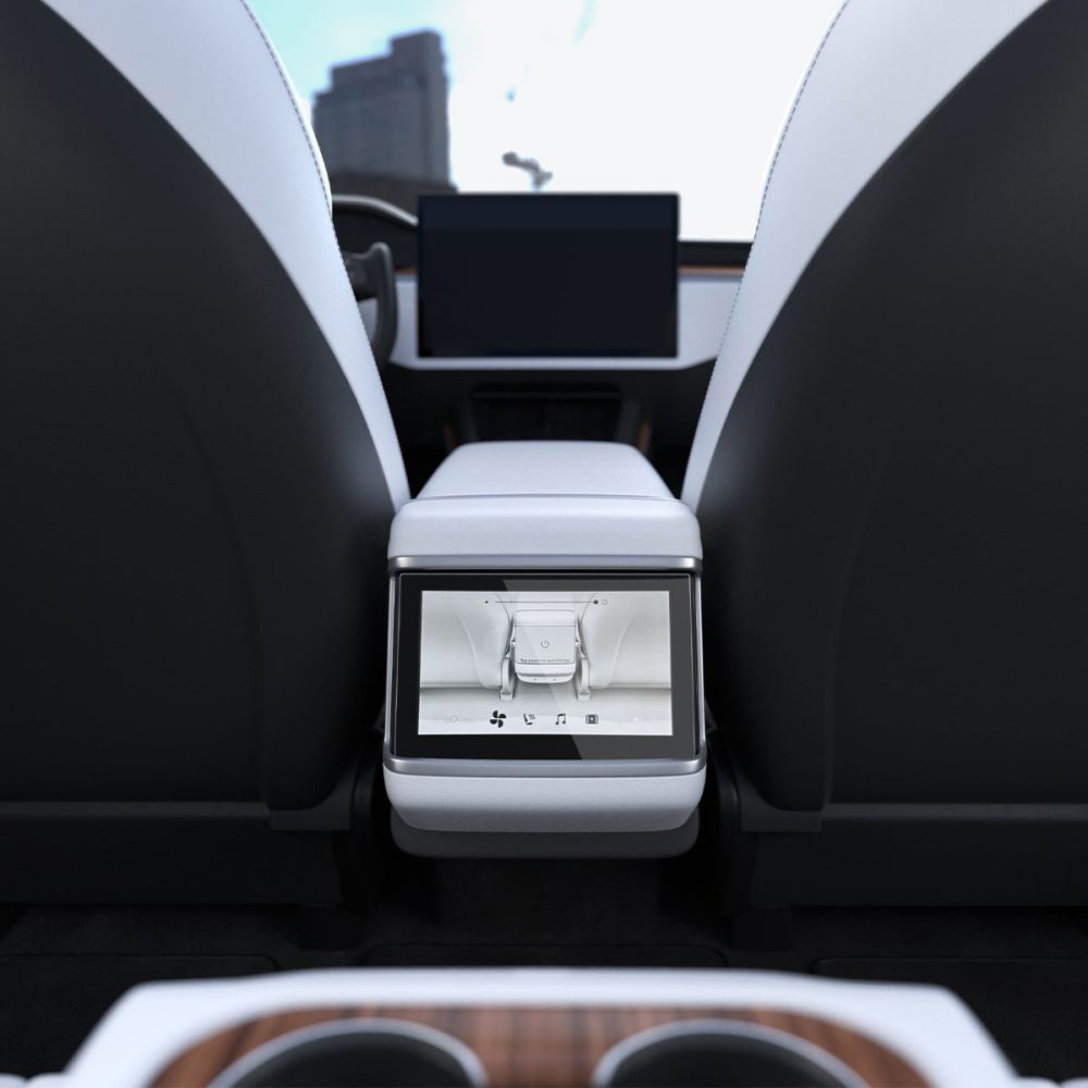 Folija za zaštitu Spigen GlastR Slim Anti-Glare za pravi zaslon osjetljiv na dodir Tesla X / S (2022 - 2021), Kaljeno staklo, Crna