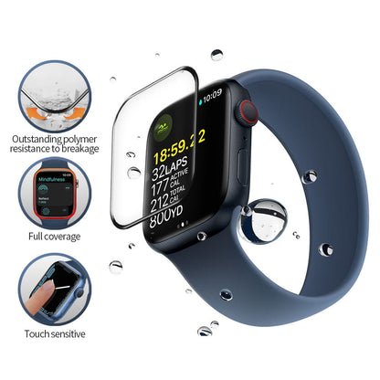 Zaštitna folija Blueo High Molecule za Apple Watch Series 10 42mm, Kaljeno staklo, Crna