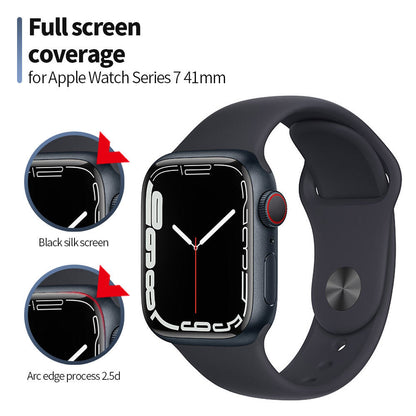 Zaštitna folija Blueo High Molecule za Apple Watch Series 10 42mm, Kaljeno staklo, Crna
