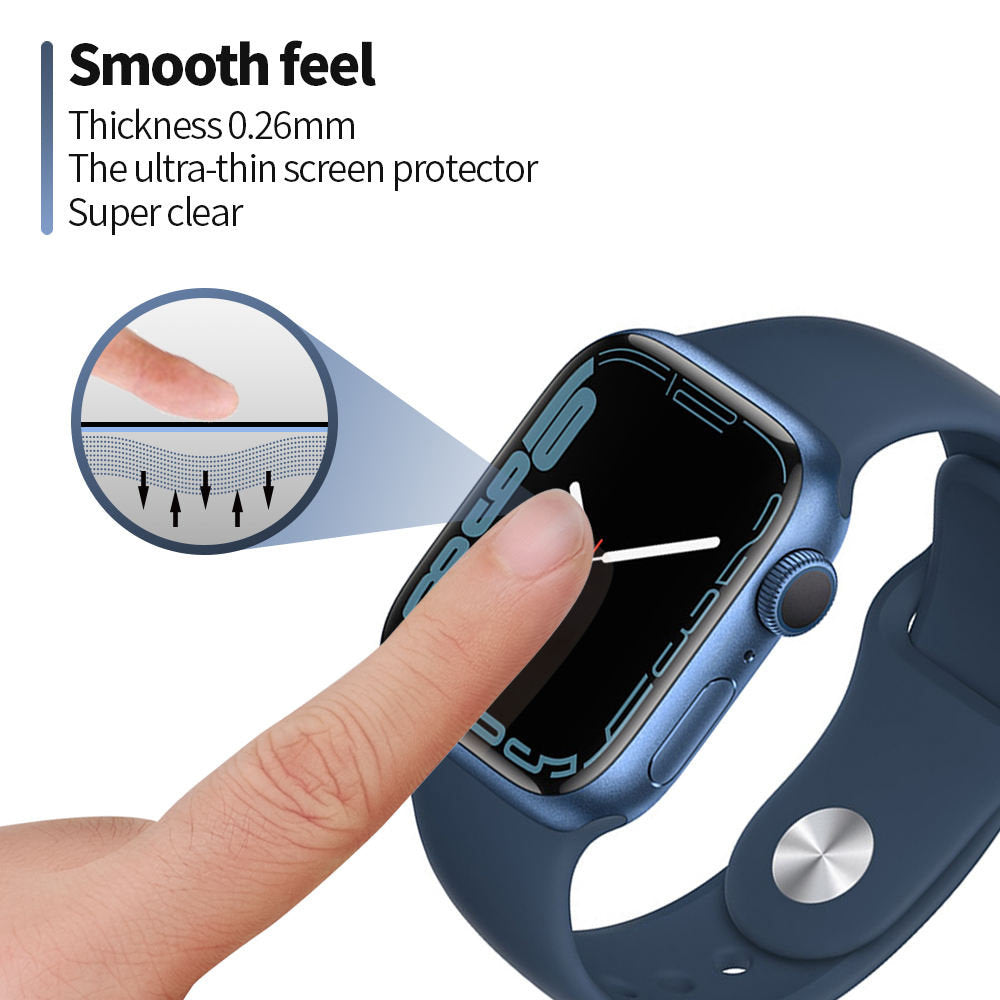 Zaštitna folija Blueo High Molecule za Apple Watch Series 10 42mm, Kaljeno staklo, Crna