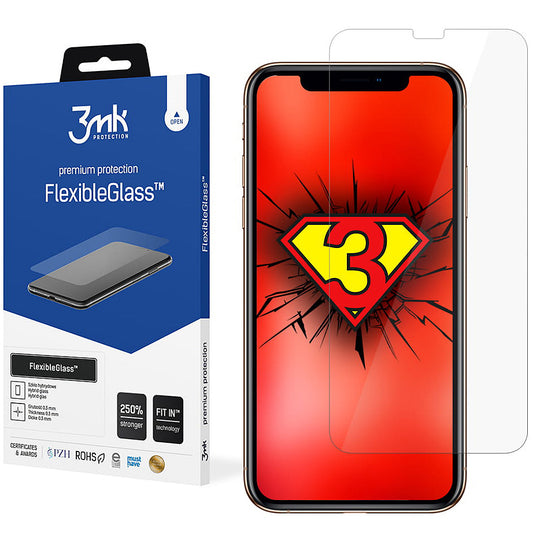 Zaštitna folija za ekran 3MK FlexibleGlass za Apple iPhone 11 / XR, Fleksibilno staklo, Full Glue