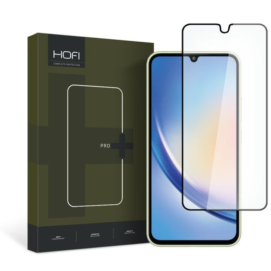 Zaštitna folija za ekran HOFI PRO+ za Samsung Galaxy A34 A346, Kaljeno staklo, Pun ljepilo, Crna