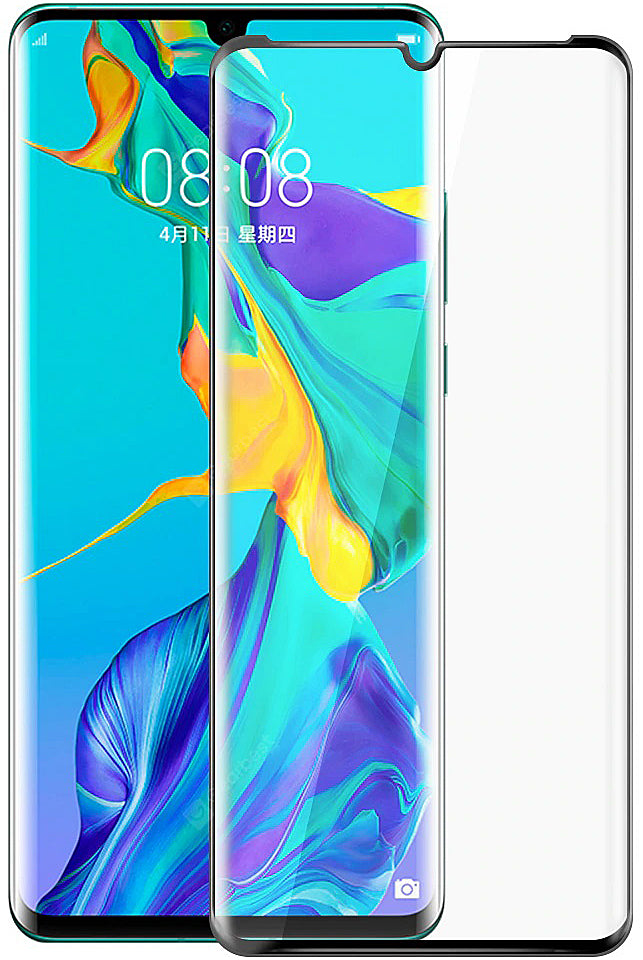 Zaštitna folija za ekran OEM za Huawei P30 Pro, Kaljeno staklo, Full Glue, 5D, Crna