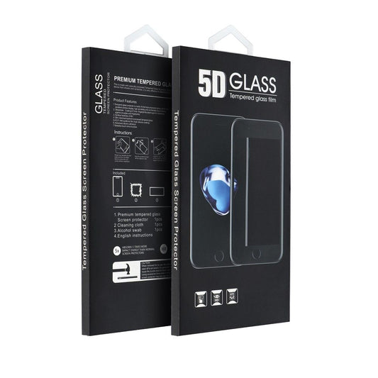 Zaštitna folija za ekran OEM za Apple iPhone 17e / 16e / 14 / 13 Pro, Kaljeno staklo, Puna ljepila, Crna