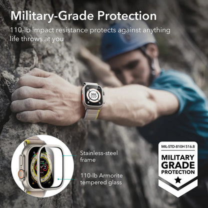 Zaštitna folija ESR Armorite za Apple Watch Ultra seriju, Set od 2 komada, Kaljeno staklo, Brončana