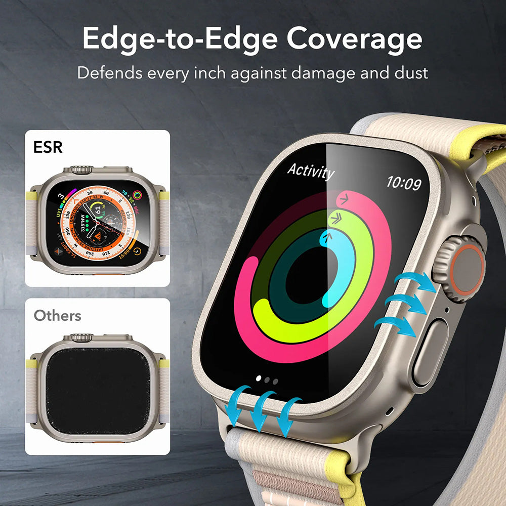 Zaštitna folija ESR Armorite za Apple Watch Ultra seriju, Set od 2 komada, Kaljeno staklo, Brončana