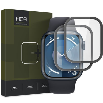 Zaštitna folija HOFI Hybrid PRO+ za Apple Watch 45mm Series, Set od 2 komada, Plastika, Crna