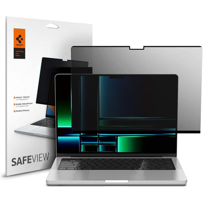 Folija za zaštitu ekrana Privacy Spigen Safe View Magnetic za Apple MacBook Pro 14inch (2022) / (2024) / (2023) / (2021), Plastika AFL06158