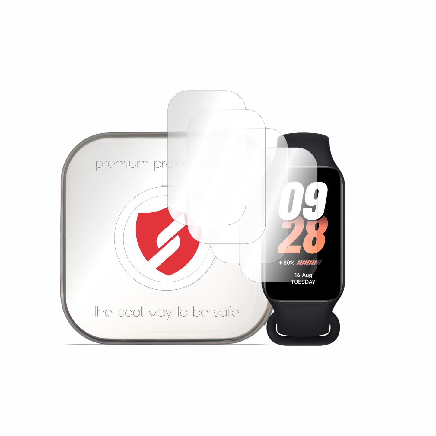 Zaštitna folija Smart Protection Premium Classic za Xiaomi Smart Band 8 Active, Set od 4 komada, Plastika