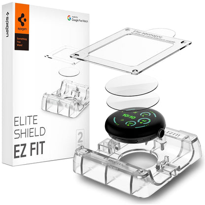 Zaštitna folija Spigen Elite Shield EZ FIT za Google Pixel Watch 41mm Series, Set 2 komada, Kaljeno Staklo, Prozirna AFL08524