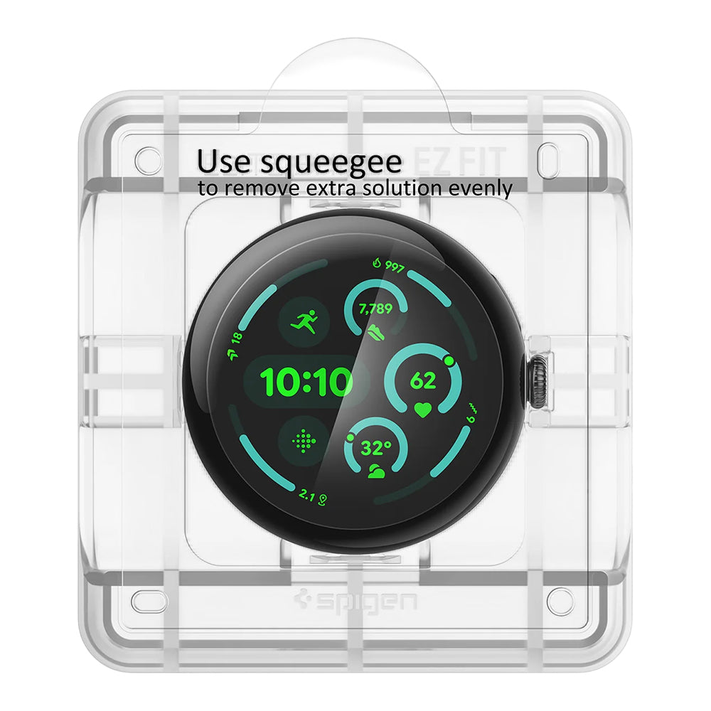 Zaštitna folija Spigen Elite Shield EZ FIT za Google Pixel Watch 41mm Series, Set 2 komada, Kaljeno Staklo, Prozirna AFL08524